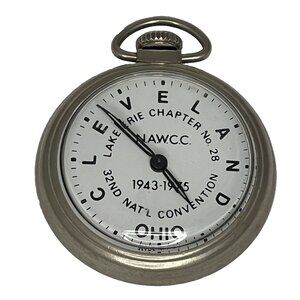 Antique 1975 NAWCC Lake Erie Chapter 28 32nd Natl Convention OH Pocket Watch